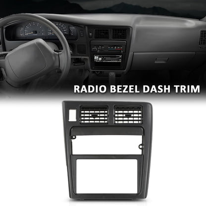 G-PLUS Radio Bezel Dash Bezel Trim Fit Toyota Tacoma 1995-1997 Dashboard Panel Black
