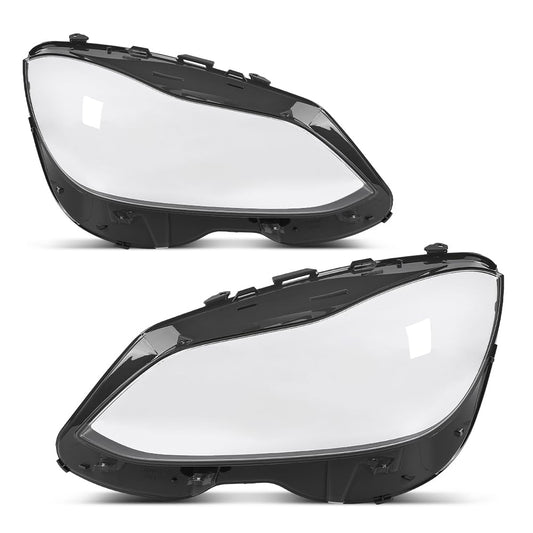 G-PLUS Headlight Lens Cover Compatible with Benz E-Class W212 E350 E500 E63 2014 2015 2016 Left & Right Side A2129063403, A2129063303 Front Headlamp Lens Cover Clear