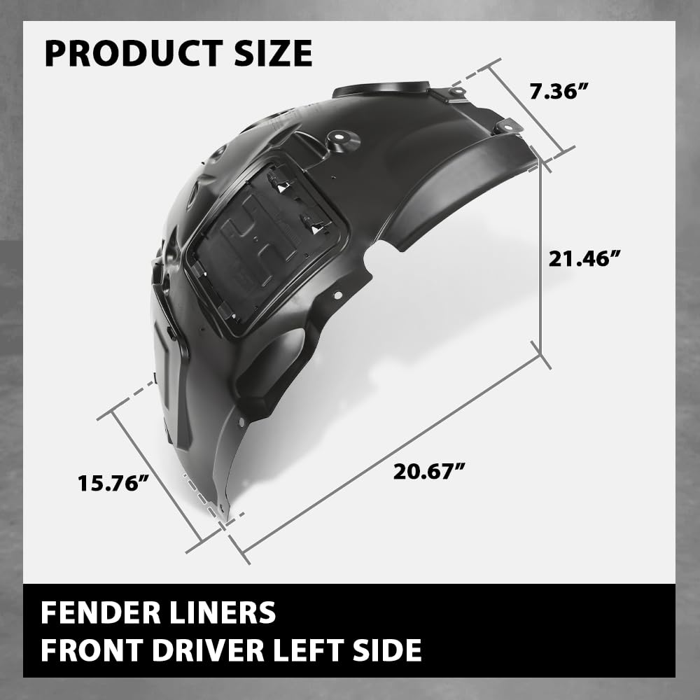 G-PLUS Fender Liner Front Driver Left Side Upper Fit 2012-2018 BMW 320i /320i xDrive Base Sedan, For Standard, Modern, and Luxury Line Models 51717260725