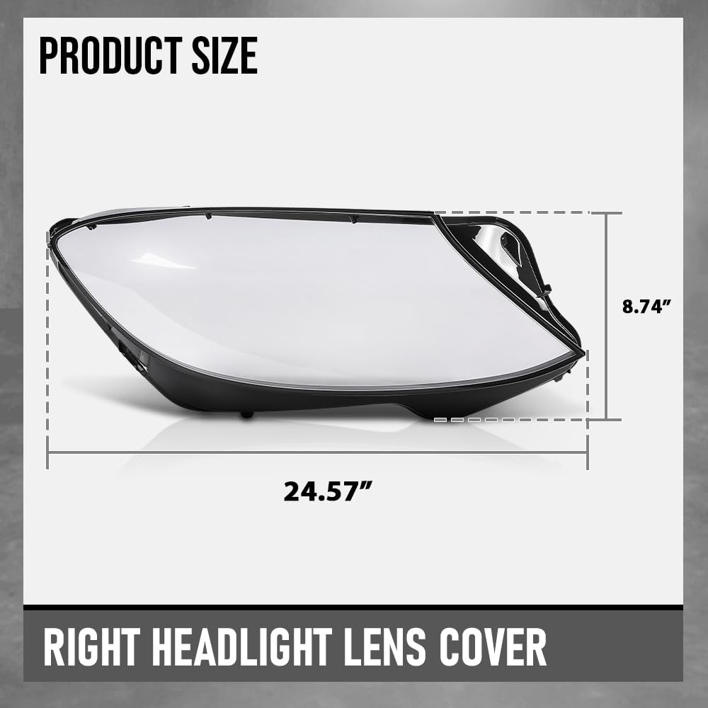 G-PLUS Headlight Lens Cover Compatible with Benz W222 S-Class 2014-2017 Right Side Front Headlamp Lens Cover Clear