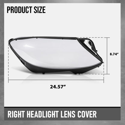 G-PLUS Headlight Lens Cover Compatible with Benz W222 S-Class 2014-2017 Right Side Front Headlamp Lens Cover Clear