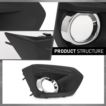 G-PLUS Right Fog Light Lamp Bezel w/Chrome Compatible with Subaru Impreza 2012-2014 57731FJ020