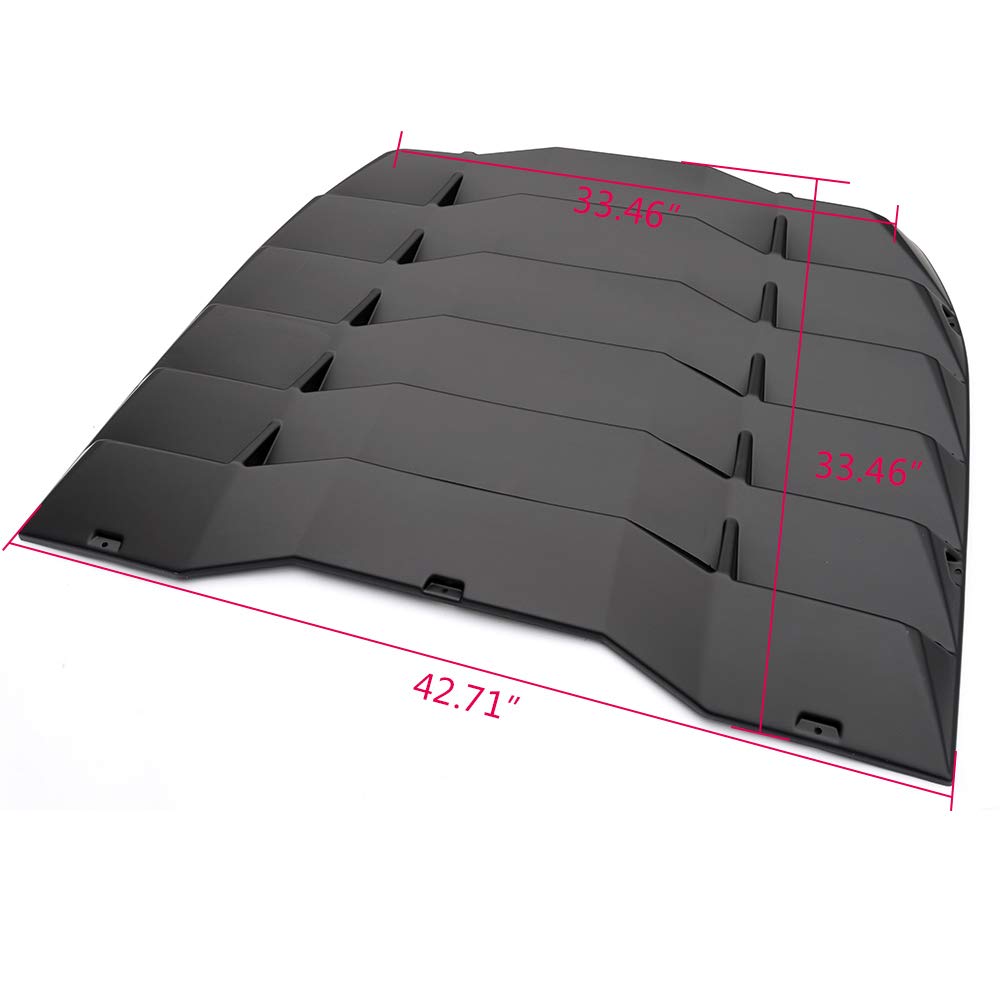 Windshield Louver Covers Replacement for Nissan 370Z 3.7L 2009-2019 Rear Window Louvers Cover Sun Shade ABS Matte Black