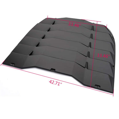 Windshield Louver Covers Replacement for Nissan 370Z 3.7L 2009-2019 Rear Window Louvers Cover Sun Shade ABS Matte Black