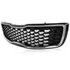 G-PLUS Front Upper Bumper Grille Grill Chrome & Black Compatible with Kia Forte5 Hatchback EX LX 2017 2018 86350-A7810, 86350A7810, 86350A7830, 86350-A7830