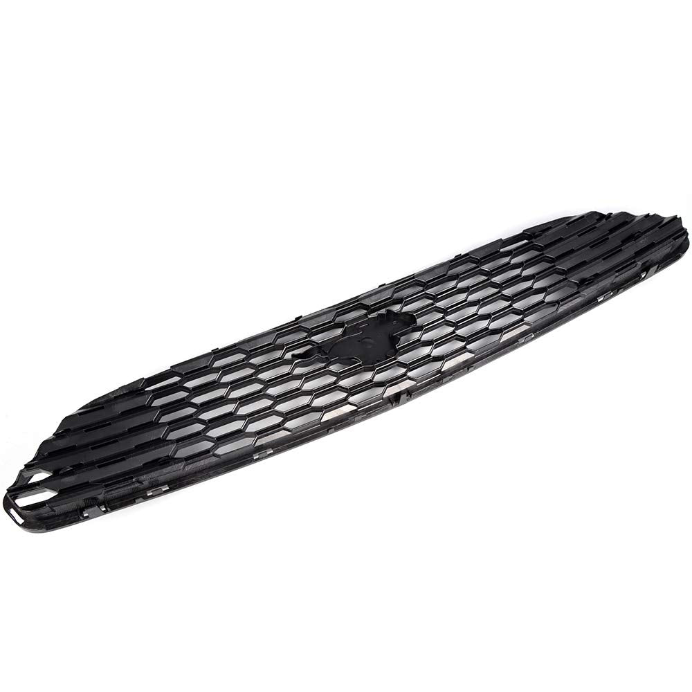 Front Upper & Lower Bumper Grill Mesh Hood Grille Replacement Black 2015-2017 Compatible For Ford Mustang GT 5.0L Without Emblem upgrade 2016