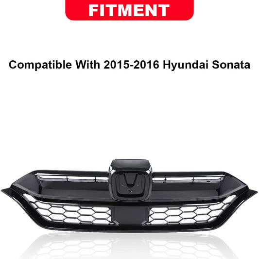 G-PLUS Front Upper Grille Assembly Compatible with 2020-2022 Honda CR-V CRV Honeycomb 71121TLAA60