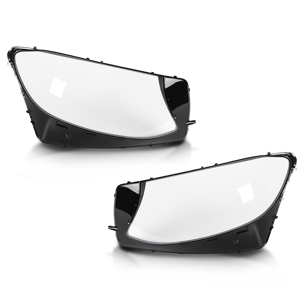 G-PLUS Headlight Lens Cover Compatible with Benz GLC Class W253 2016 2017 2018 2019 Left & Right 2539061501, 2539061601 Front Headlamp Lens Cover Clear