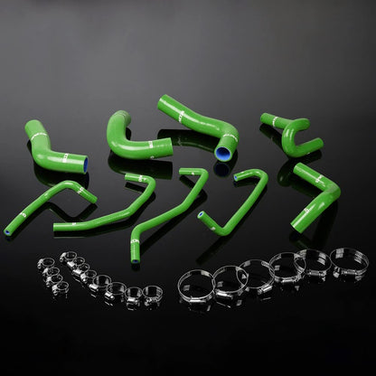 G-PLUS Silicone Radiator Coolant Hose Kit Clamps Compatible With 1994-1997 Mazda Miata MX5 1.8L,Green