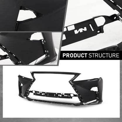 G-PLUS Front Bumper Kit 18PCS, Compatible with 2013-2015 LX RX350 RX450h to 2020+ RX TRD Style
