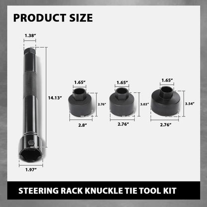G-PLUS Axial Joint Remover & Installer Steering Rack Knuckle Tie Tool Kit 45 Steel 4 PCS Black