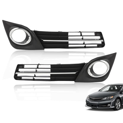 G-PLUS Fog Light Lamp Bezel Cover Grille molding Compatible with 2012 2013 2014 CAMRY SE 5212806290, 5212706290, 5271306040, 5271206040 TO2602101, TO2603101