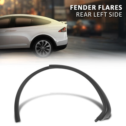 G-PLUS Fender Wheel Flare Molding Trim Arch Left Rear Compatible with Tesla Model X 2016-2021 1032529000E, JYH8583MBKL, 103529000G, 1035290-00-G,1035290-00-E Black