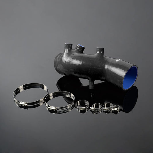 G-PLUS Silicone Induction Intake Hose Kit Clamps Compatible With Toyota Supra 86-92 MK3 MA70 7MGE/7MGTE (Black)