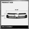 G-PLUS Grille Assembly Compatible with Toyota Highlander (submodel: Hybrid LE, Hybrid Limited, Hybrid XLE, LE, LE Plus, Limited, XLE) 2014-2016 Chrome Grill Insert Black 531010E170, TO1200371