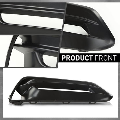 G-PLUS Front Bumper Fog Lamp Bezel Light Cover Passenger Side Compatible with Honda Accord Sedan 2018-2020 Black