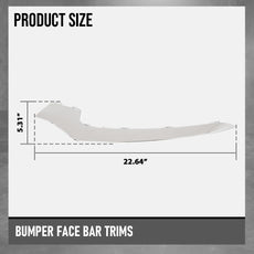G-PLUS Bumper Face Bar Trims 2PCS for Benz E550 2014-2017 Silver Side View
