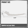 G-PLUS Pair Bumper Face Bar Trims Molding Step Pads Compatible with Benz E550 Base 2014-2017 2078850874, MB1047131 Silver