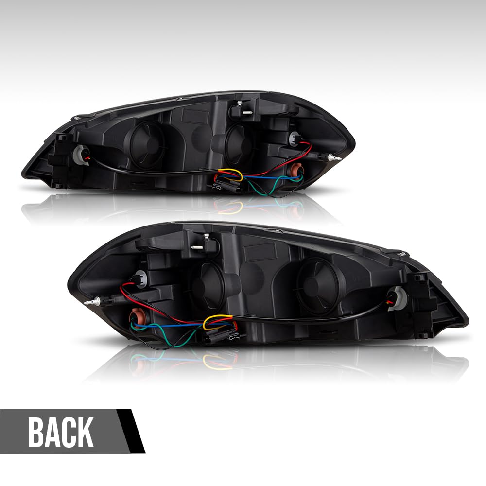 G-PLUS Headlights Assembly, Fit 2006-2007 Chevy Monte Carlo/2006-2013 Chevy Impala/2014-2016 Chevy Impala Limited Bumper Headlamps, Clear Lens Chrome Housing Clear Reflector,faros delanteros