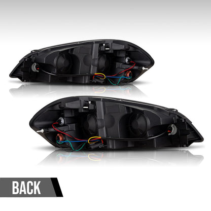 G-PLUS Headlights Assembly, Fit 2006-2007 Chevy Monte Carlo/2006-2013 Chevy Impala/2014-2016 Chevy Impala Limited Bumper Headlamps, Clear Lens Chrome Housing Clear Reflector,faros delanteros
