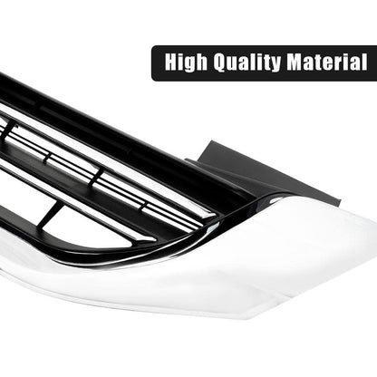 G-PLUS Front Bumper Upper Hood Grille Compatible with Honda Accord Sedan 2013 2014 2015 Replacement Black & Chrome Grill 71121T2FA01, HO1200214