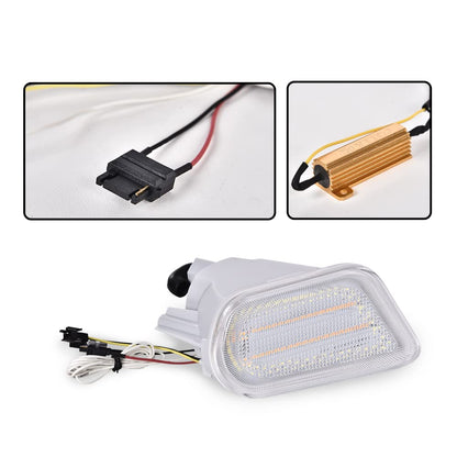 G-PLUS Side Marker Corner Parking Light Compatible With 1998-2002 Pontiac Firebird Trans Am Front Bumper Corner Marker Turn Signal Lamp 10301404 10301405 GM2520177 GM2521177
