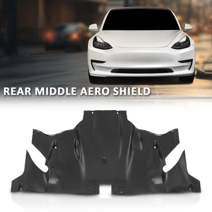 G-PLUS Rear Bumper Under Aero Splash Shield Guard Cover Compatible with Tesla Model 3/Y 2020-2023 149877100A, 149877100B, 1498771-00-A, 1498771-00-B Black