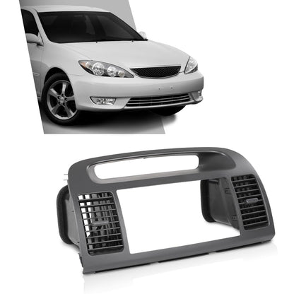 G-PLUS Center Dash Bezel Trim Compatible with Toyota Camry 2002-2006 Radio Bezel AC Air Vents Gray Dashboard Cover