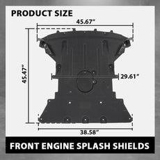G-PLUS Front Engine Splash Shields for Jeep Grand Cherokee 2022-2024 Cherokee L 2021-2024 Close-up View