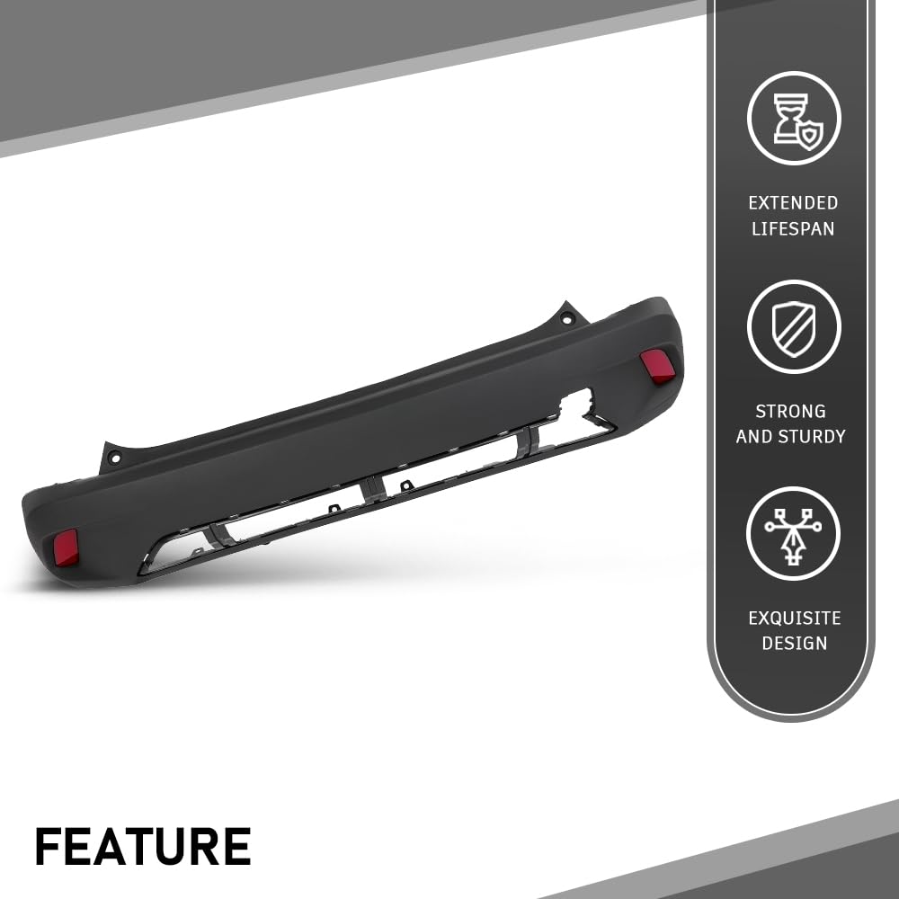 G-PLUS Rear Bumper Cover Compatible with Toyota Corolla Cross 2022-2025, Fit L & LE Models Without Park Assist Sensor Holes Only, TO1100363, 521590A200, 187-11272, Black