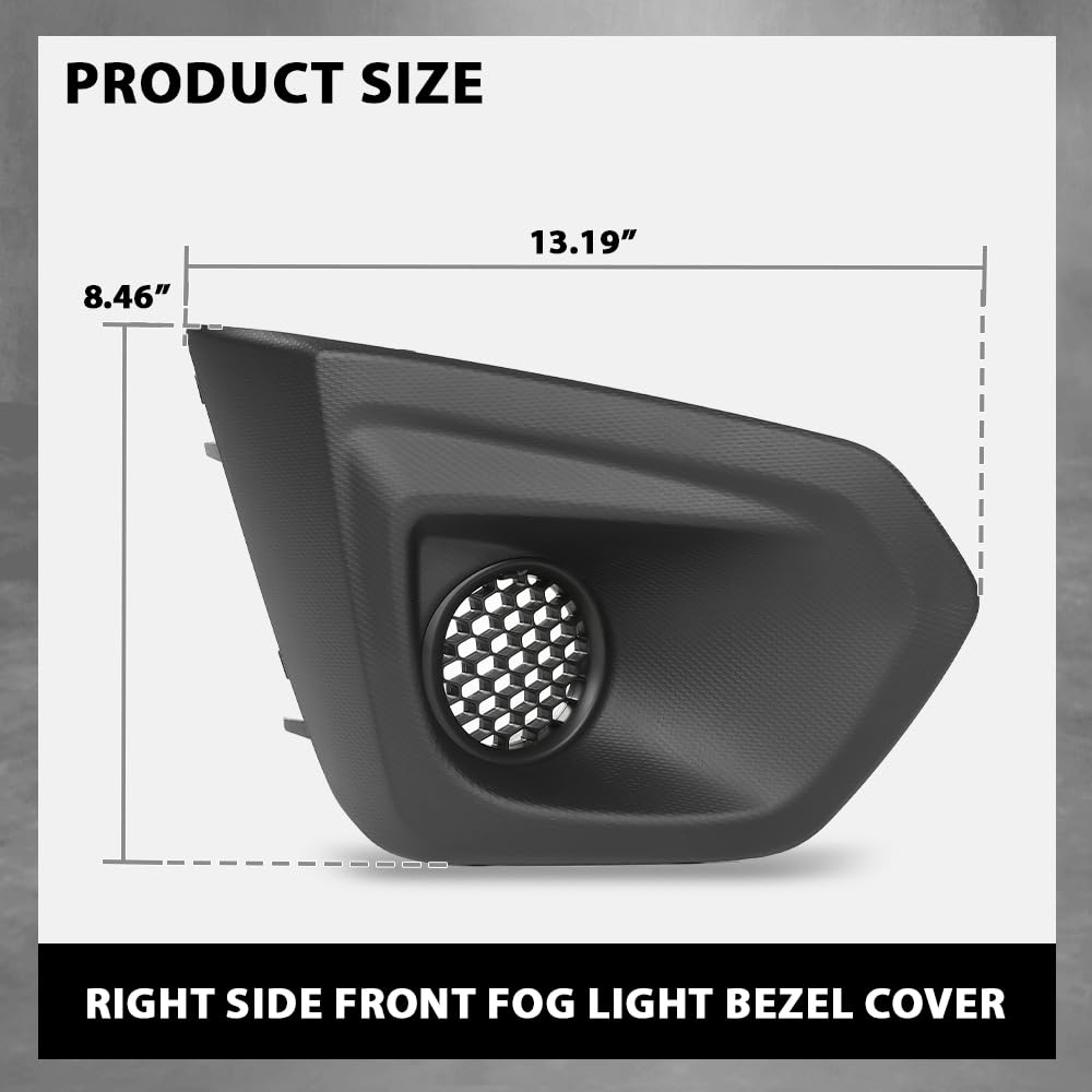 G-PLUS Front Left Fog Light Bezel Cover W/Insert Grille, Compatible with Subaru Impreza 2012-2014, Driver Side, 57731FJ010, 57731FG210