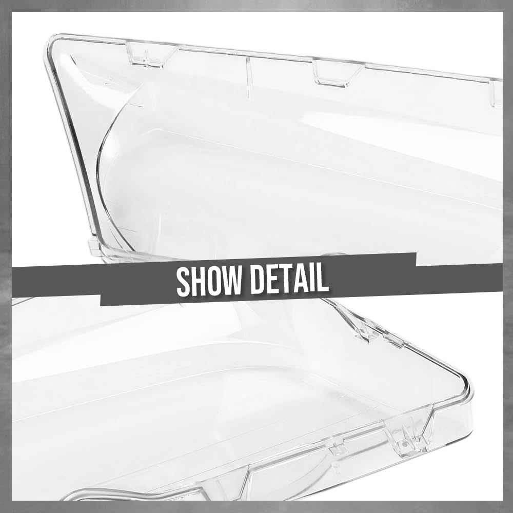 G-PLUS Headlight Lens Cover Compatible with BMW E46 3-Series 2DR 1999-2003 Fit BMW M3 Pre-Facelift 2-Door 2001-2006 Left & Right Pair Front Headlamp Lens Cover Clear