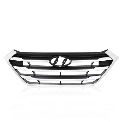 G-PLUS Front Upper Grille Grill Chrome Factory Style Compatible with Hyundai Tucson SE/ECO 2016-2018 HY1200189, 86350D3000RAM