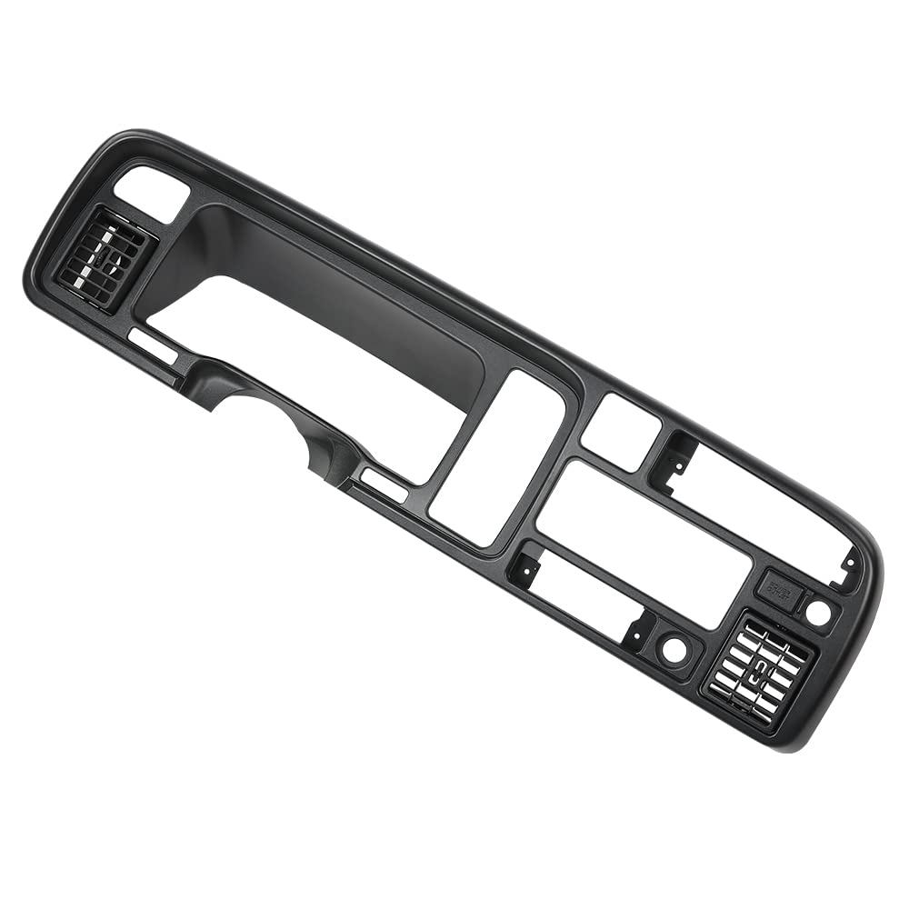 G-PLUS Dash Bezel Radio Trim Panel Compatible with Dodge Ram 1994-1997 Surround Dashboard Instrument Cover 55114870-1 (Black ABS Plastic)