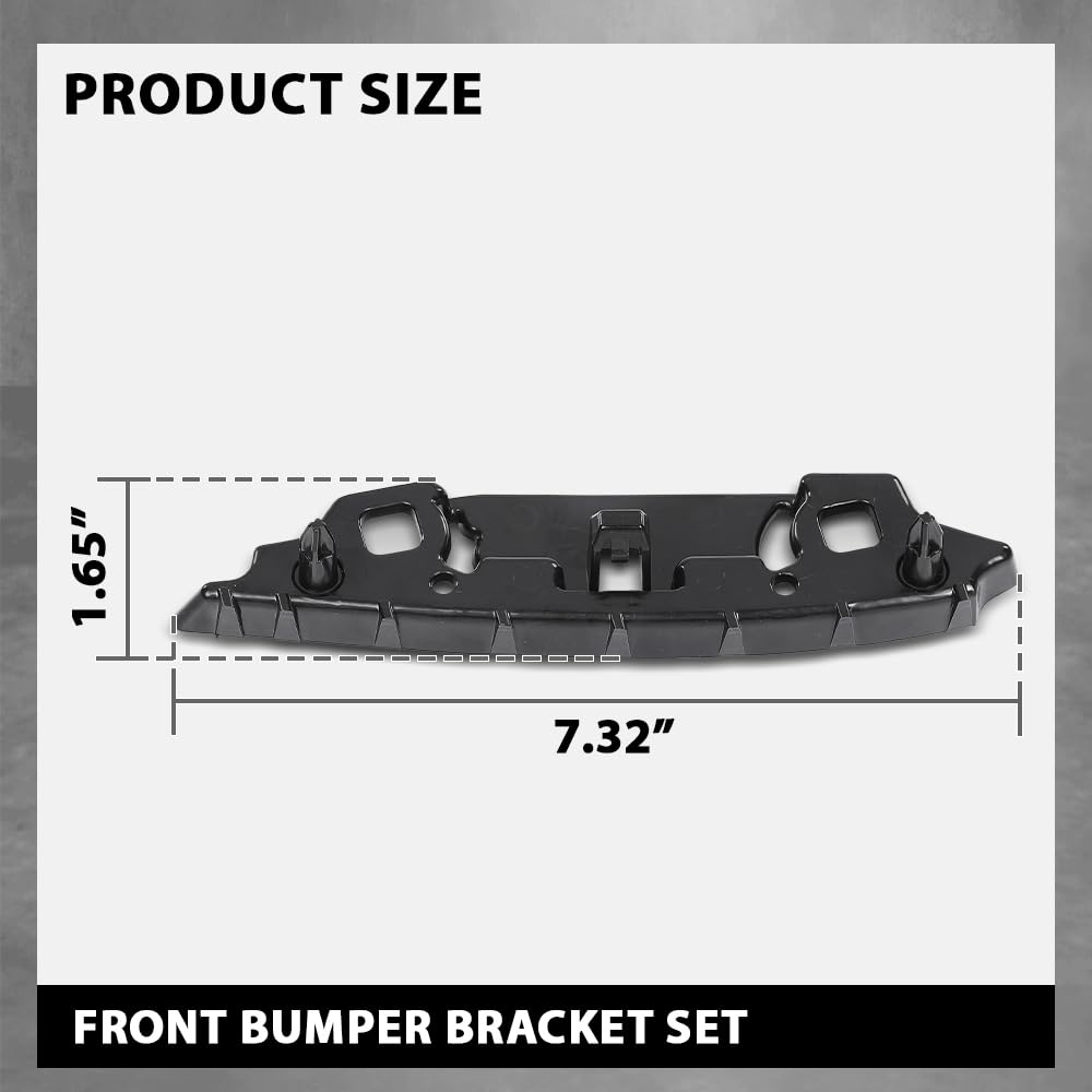 G-PLUS Front Bumper Support Bracket Set Compatible with Ford Escape 2020-2024 FO1042162, FO1043162, LJ6Z17C947A, LJ6Z17C946A Black 2PCS ASA
