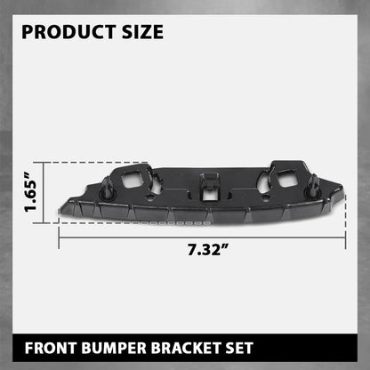 G-PLUS Front Bumper Support Bracket Set Compatible with Ford Escape 2020-2024 FO1042162, FO1043162, LJ6Z17C947A, LJ6Z17C946A Black 2PCS ASA