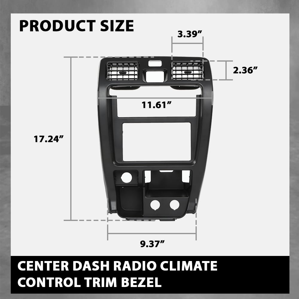 G-PLUS Center Dash Radio Climate Control Bezel Compatible with Toyota 4Runner 1999 2000 2001 2002 Black Dashboard Panel Cover Black