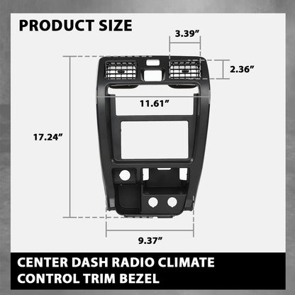 G-PLUS Center Dash Radio Climate Control Bezel Compatible with Toyota 4Runner 1999 2000 2001 2002 Black Dashboard Panel Cover Black