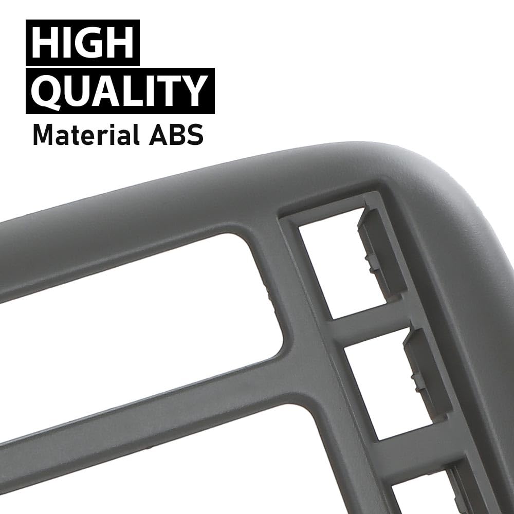 G-PLUS Dash Radio Cluster Trim Bezel Panel Compatible with Chevy Astro GMC Safari 1995-2005 15718197 Gray