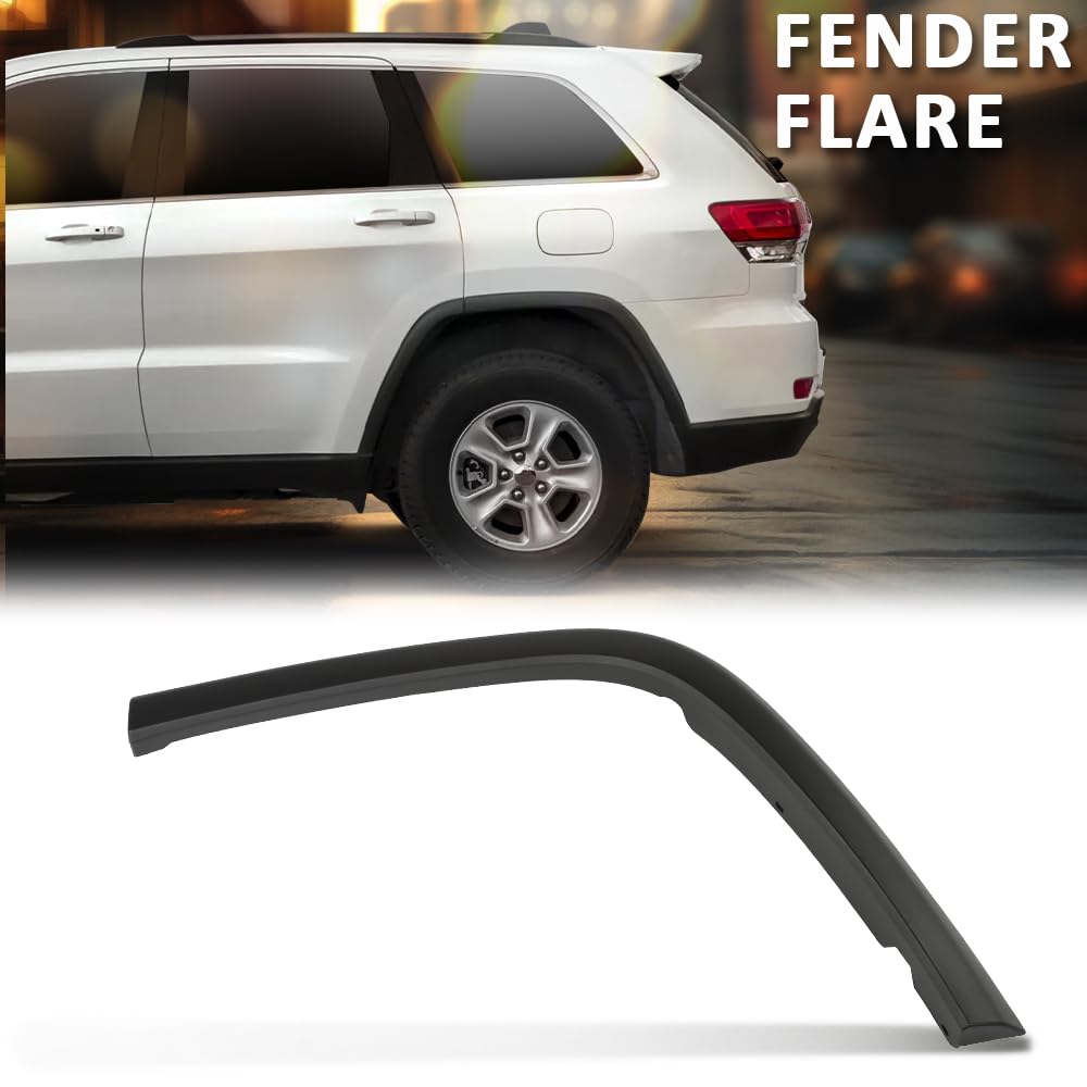 G-PLUS Rear Left Fender Flares Compatible with Jeep Grand Cherokee 2011-2021 Wheel Opening Molding Arch Trim 1MP35RXFAH Black