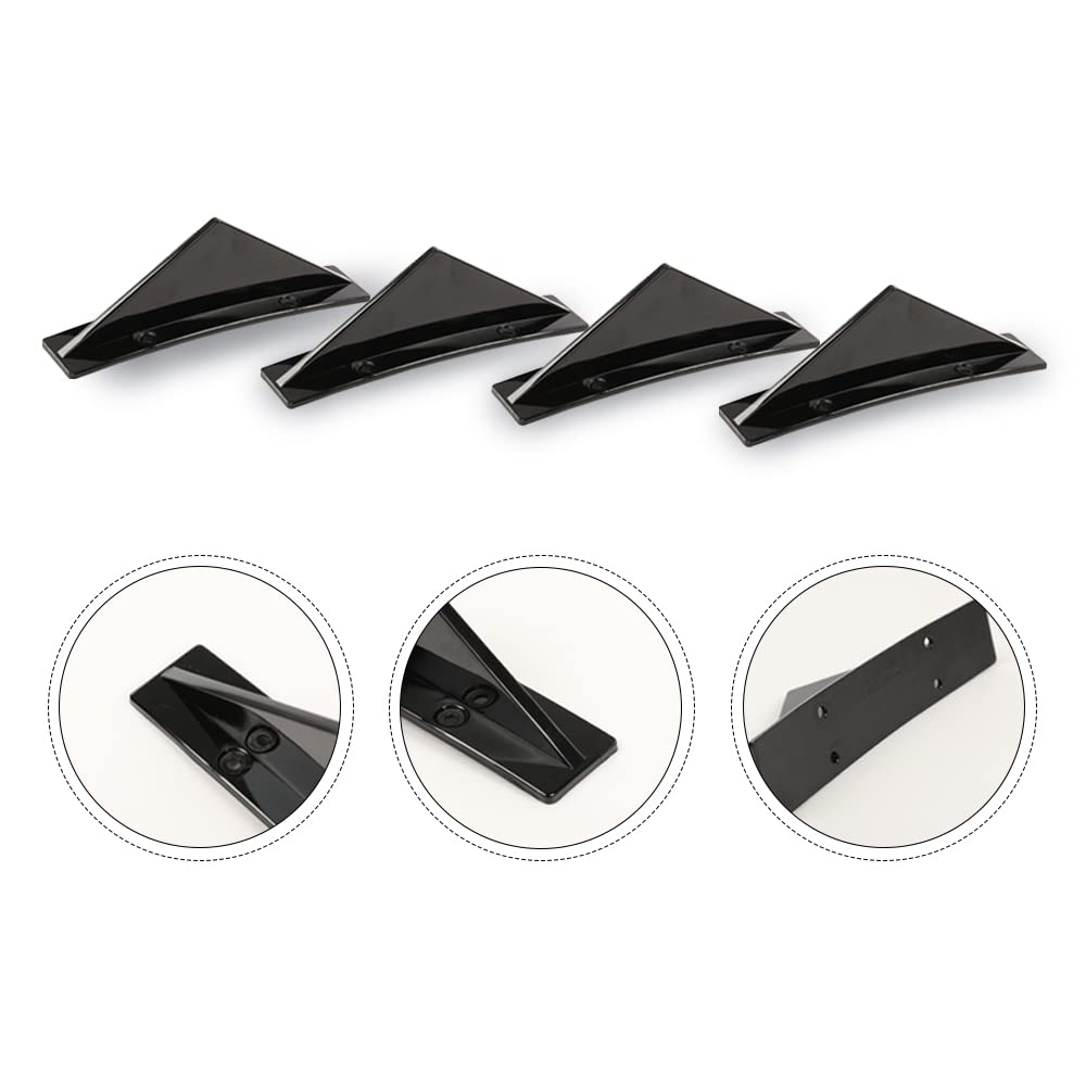 G-PLUS Rear Bumper Lip Splitter Diffuser 4pcs Compatible with Chevy Camaro All Models Shark Fin Spoiler Trim Covers Decoration Set Lip Wing Splitter Decoration Protector Set Glossy