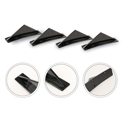 G-PLUS Rear Bumper Lip Splitter Diffuser Fit Chevy Camaro All Models Shark Fin Spoiler Trim Covers Decoration Set Lip Wing Splitter Decoration Protector Set 4 PCS Black