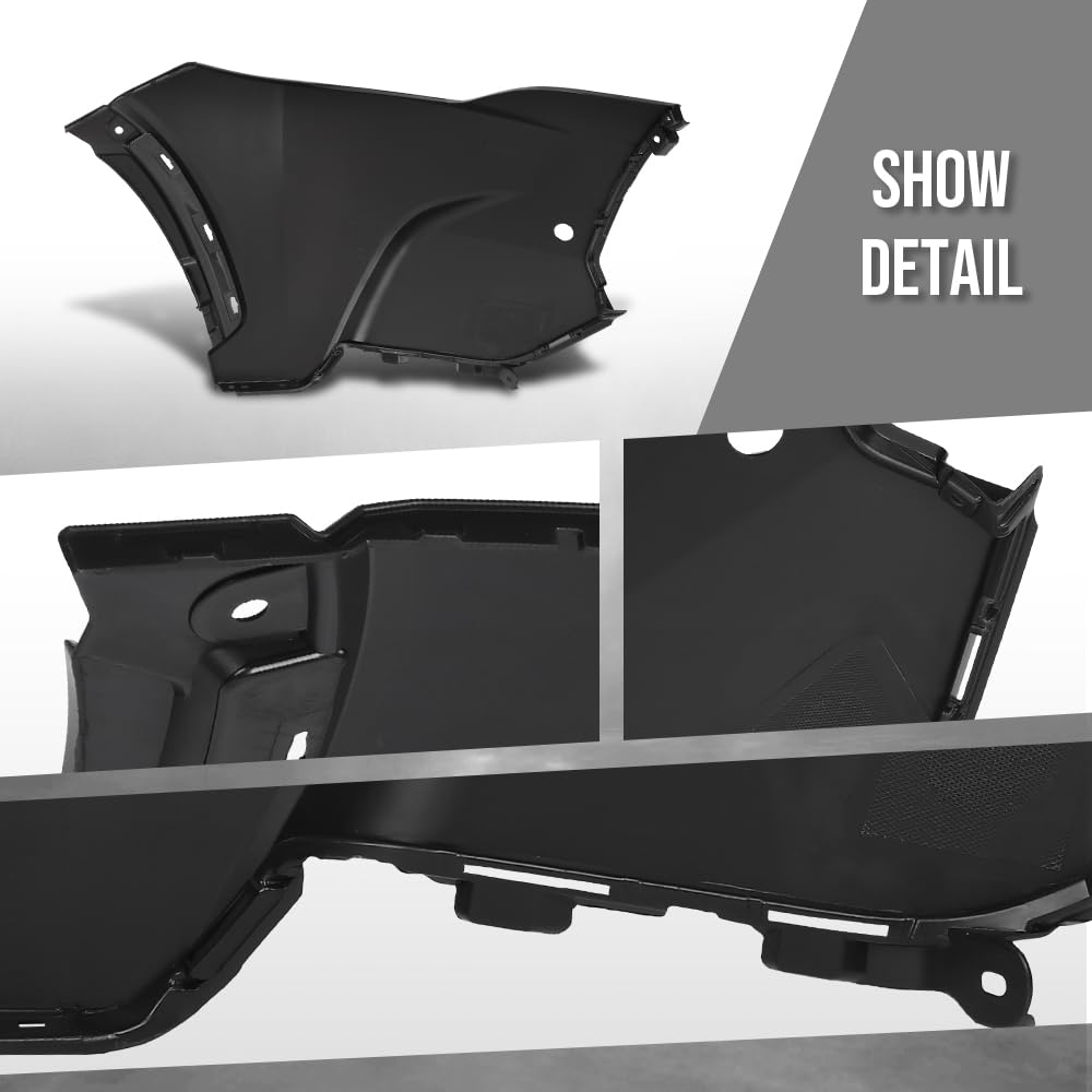G-PLUS Front LH Side Bumper Cover Compatible with Toyota Corolla Cross 2022 2023 2024 2025 Fit XLE Models with Park Assist Only Black