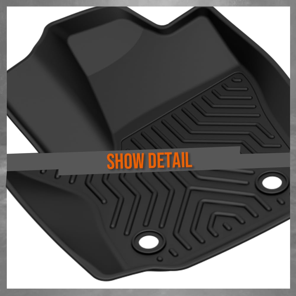 G-PLUS TPE Floor Mats Fit Toyota Tacoma Double Cab 2024-2025 1st & 2nd Row Truck Accessories Cargo Liners All Weather Protection 4PCS Alfombras para Carro