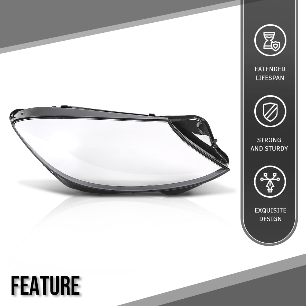G-PLUS Headlight Lens Cover Compatible with Benz W222 S-Class 2014-2017 Right Side Front Headlamp Lens Cover Clear