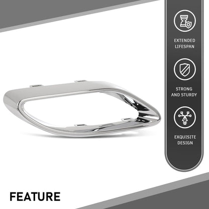 G-PLUS Rear Right Bumper Cover Exhaust Pipe Hole Trim Frame, Compatible with Benz E400 A220 E450 E350 E53 2018-2023, Passenger Side, 2058852321, MB1139107