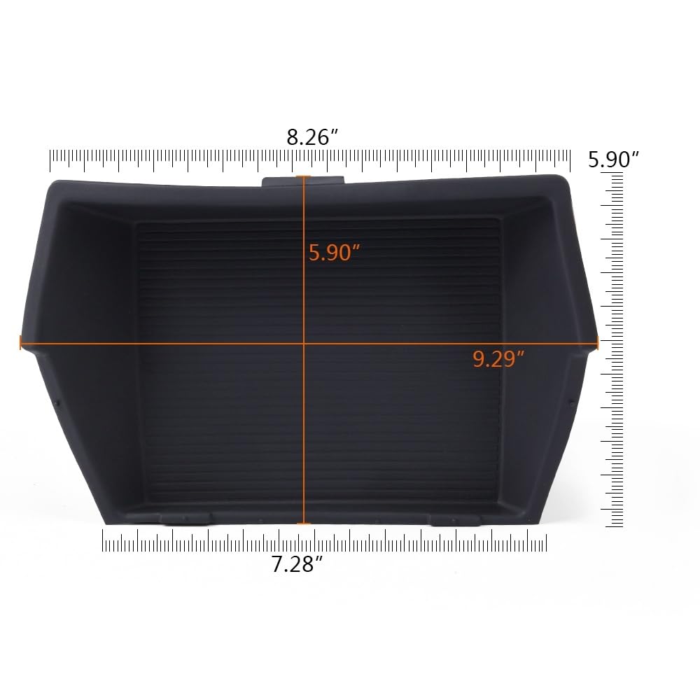 G-PLUS Front Center Console Mat Insert Compatible with Dodge Ram 1500 2015-2019, Fit Dodge Ram 2500 2016 2017 Full Length Center Console Mat Rubber 5VC95DX9AB, 5VC95DX9AA