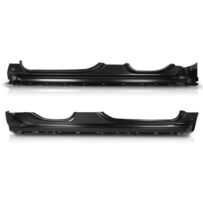 G-PLUS Rocker Panels Left and Right Side Compatible with Chevy Silverado/GMC Sierra Pickup Extended Cab 2014-2018 (Not Fit Crew Cab) Black