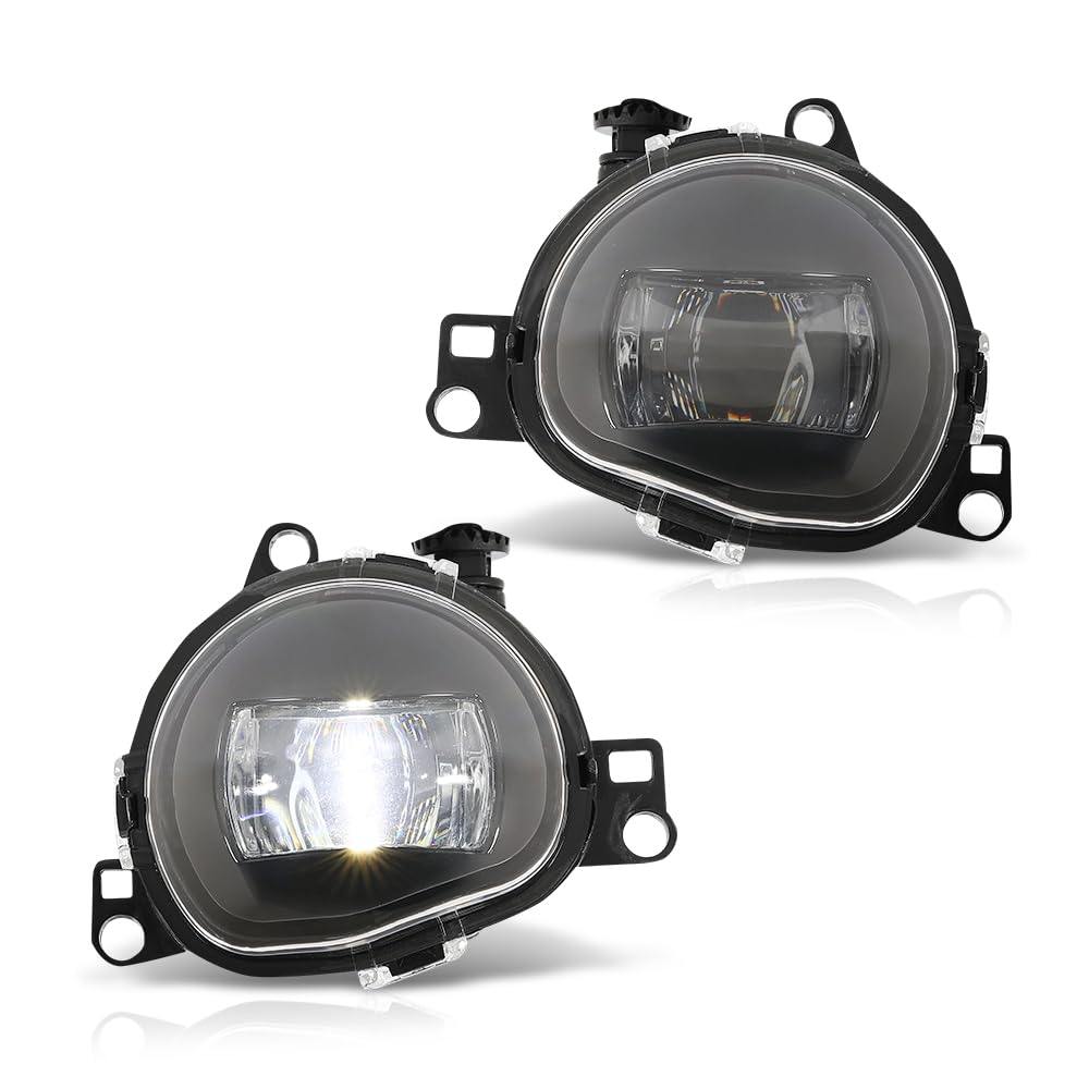 G-PLUS Front Bumper Fog Light Lamps Left & Right Compatible with Volvo C40 2020-2024 / XC40 2017-2024 Fit Volvo S90 / V90 2021-2024 32228794, 32228795 Black
