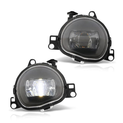 G-PLUS Front Bumper Fog Light Lamps Left & Right Compatible with Volvo C40 2020-2024 / XC40 2017-2024 Fit Volvo S90 / V90 2021-2024 32228794, 32228795 Black